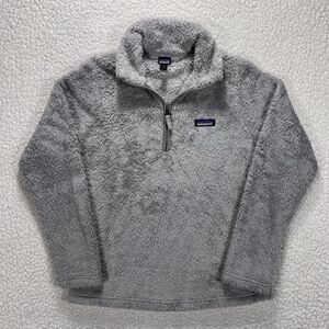 Patagonia Los Gatos Fleece Pullover Women’s M Gray 1/4 Zip Cozy Gorpcore Hiking
